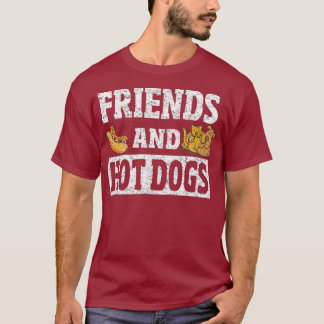 T-shirt Amis et chiens chauds Funny Hot Dog Amis Tee