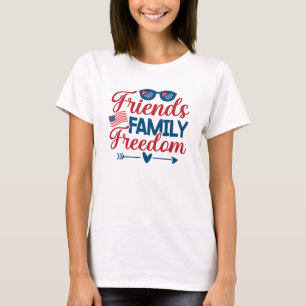 T-shirt amis, famille et liberté