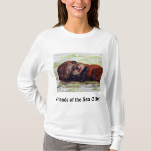 T-shirt Amis femmes de chemise de douille de loutre de mer