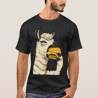 T-shirt Amis lama mangeant des cheeseburgers