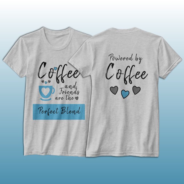 T-shirt Amis parfait mélange café gris bleu (Créateur téléchargé)