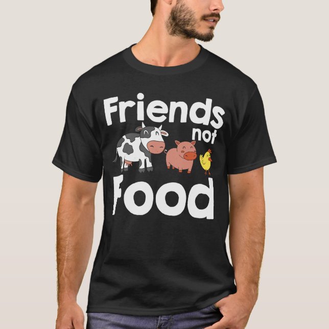 T-shirt Amis pas de nourriture (Devant)