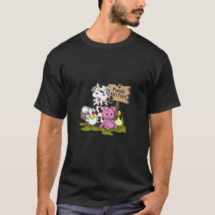 T-shirt Amis Pas Nourriture Végétalien Végétarien
