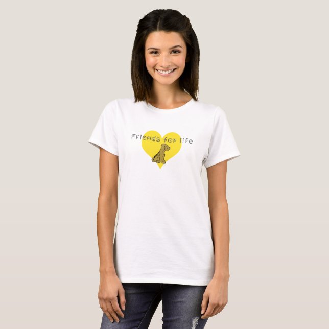 T-shirt amis pour la vie (Devant entier)
