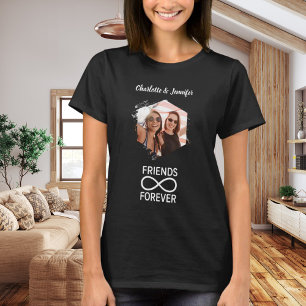 T-shirt Amis pour toujours infinité noms de photo noir