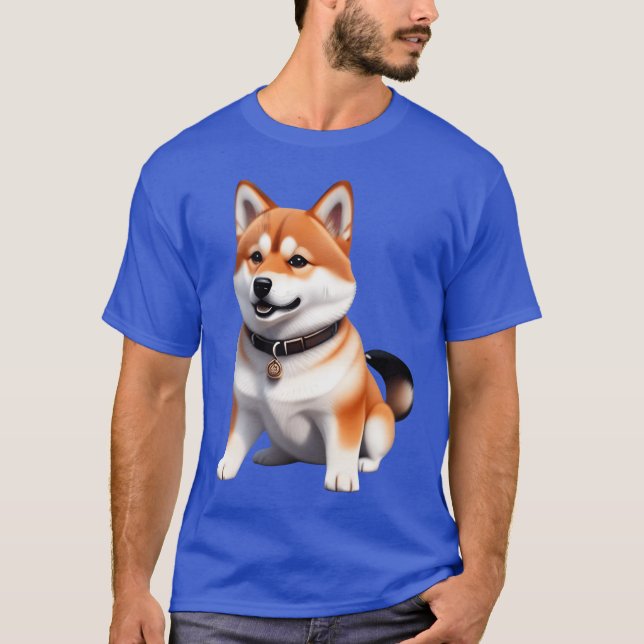 T-shirt Amis rétro chien Shiba (Devant)