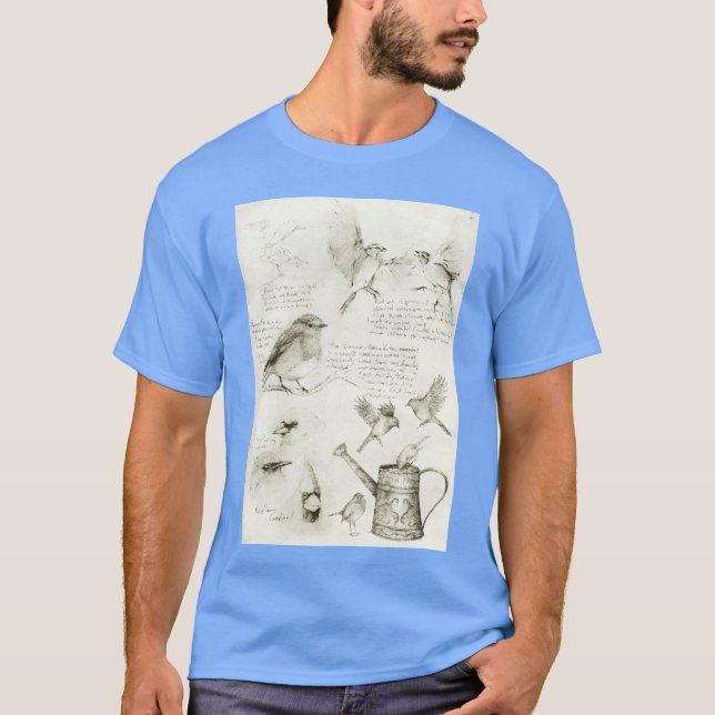 T-shirt Amis rétro d'oiseaux (Devant)
