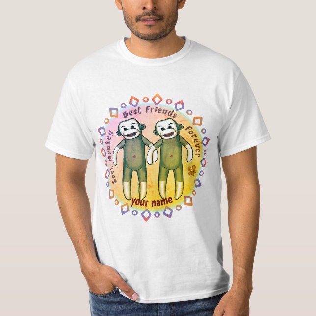 T-shirt Amis Singes de Chaussette (Devant)