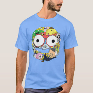 T-shirt Amis souriants féminins Caractère de visage souria