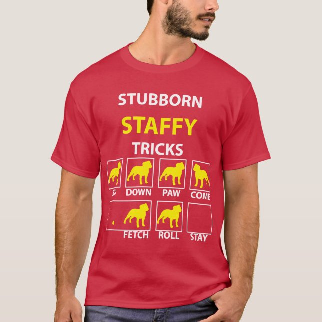 T-shirt Amis têtus de Staffyricks (Devant)