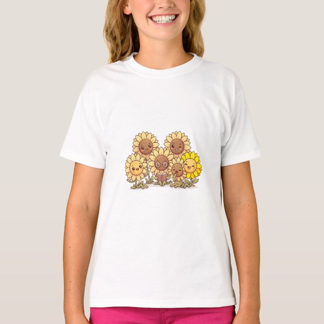 T-Shirt Amis Tournesol Mignons (Devant)