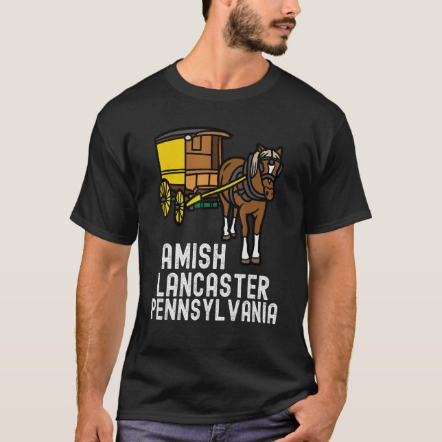 T-shirt Amish Country Pennsylvania  Horse And Carriage 2 (Devant)