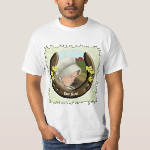T-shirt Amish Girl Horseshoe