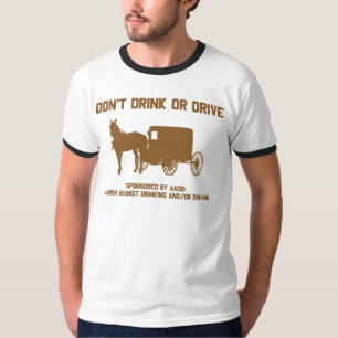 T-shirt Amish - ne buvez pas ou ne conduisez pas