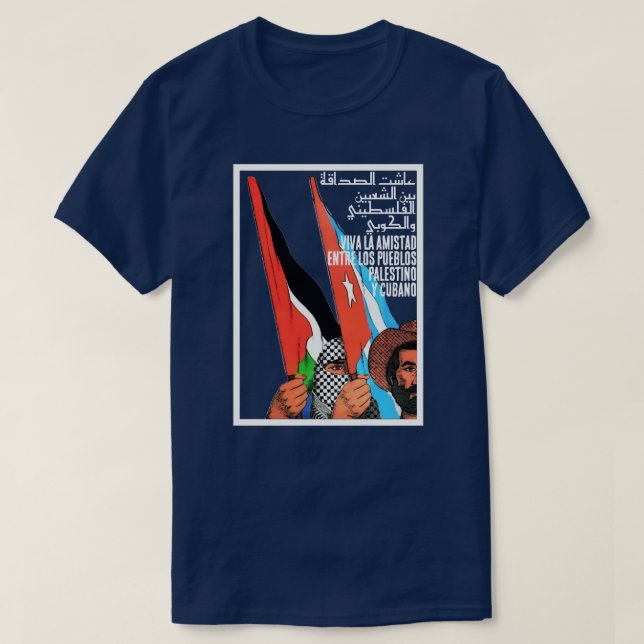 T-SHIRT AMISTAD PALESTINO CUBANA (Design devant)