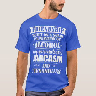 T-shirt Amitié Construite Dans Un Fondement Solide De L'Al