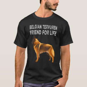 T-shirt Amitié de chien de Tervuren belge pour la vie