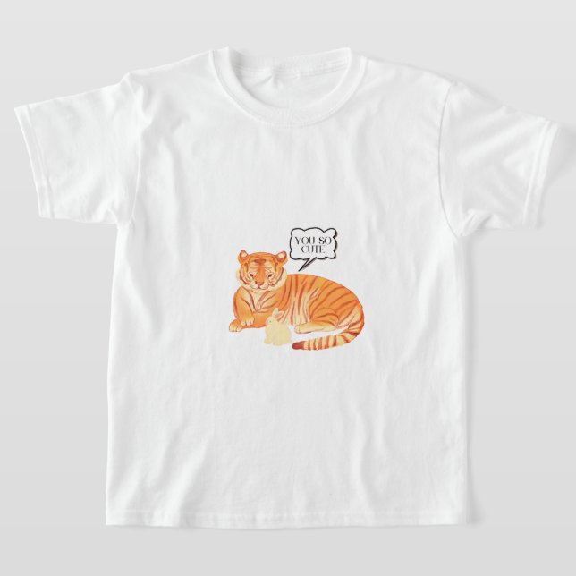 T-shirt Amitié du tigre et du lapin - Beau animal Illustra (Poser)