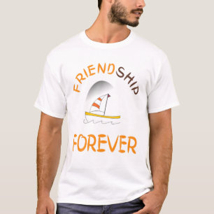 T-shirt Amitié Navire Amitié pour toujours Girami Boyfri