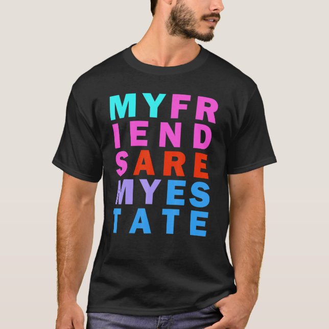 T-shirt Amitié Objectifs Rainbow Inspiration Citation (Devant)