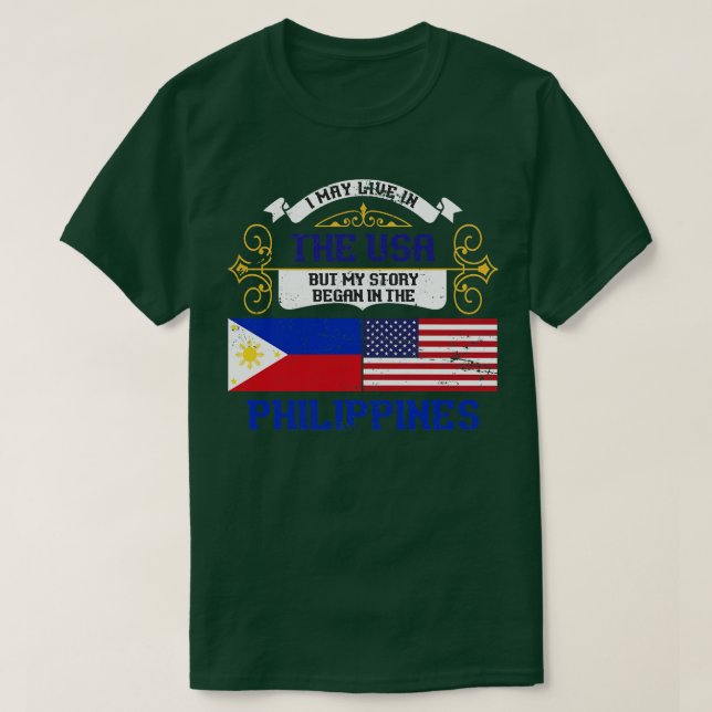 T-shirt Amitié philippine USA Philippines (Design devant)