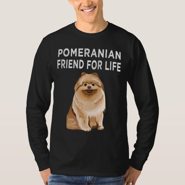 T-shirt Amitié Poméranienne Pour La Vie Amitié Chien (Devant)