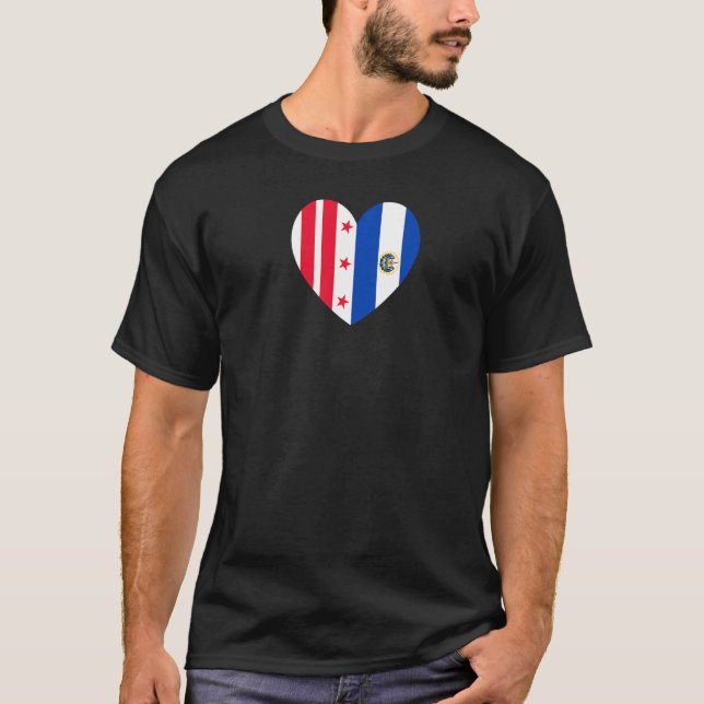 T-shirt Amitié Pour Toujours El Salvador Et Washington D C (Devant)