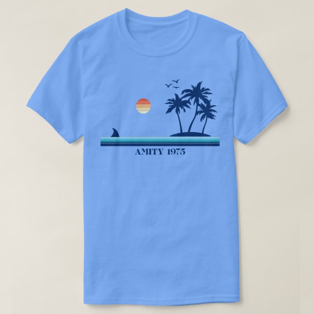T-shirt Amity Island 1975 Casquette (Design devant)