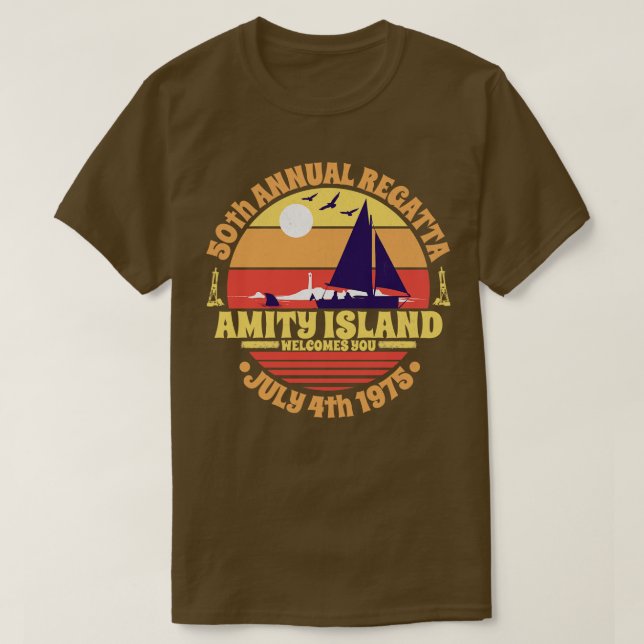 T-shirt Amity Island 50e Régate annuelle 4 juillet 1975 We (Design devant)