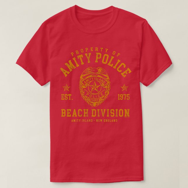 T-shirt Amity Island Police Beach Division (Design devant)