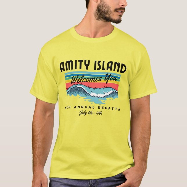T-shirt Amity Island vous souhaite la bienvenue - Jaws Mov (Devant)