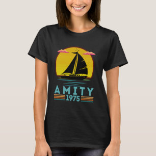 T-shirt Amity vintage 1975 Sunset Retro Voilier Été Va