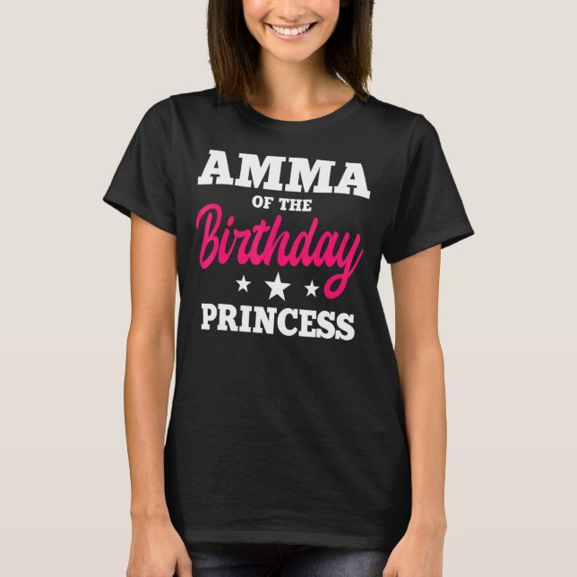 T-shirt Amma De L'Anniversaire De Fête De La Princesse D'A (Devant)