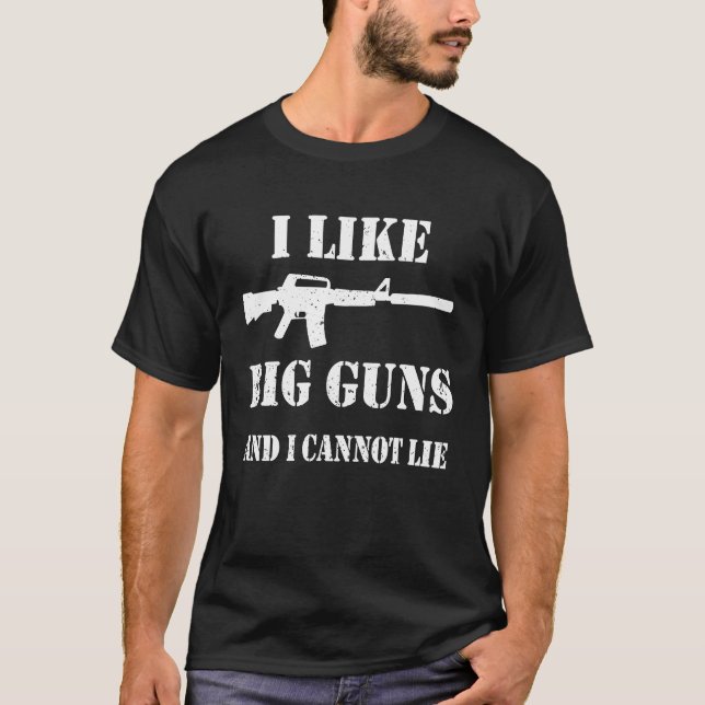T-shirt Ammo Gun J'aime les gros canons (Devant)