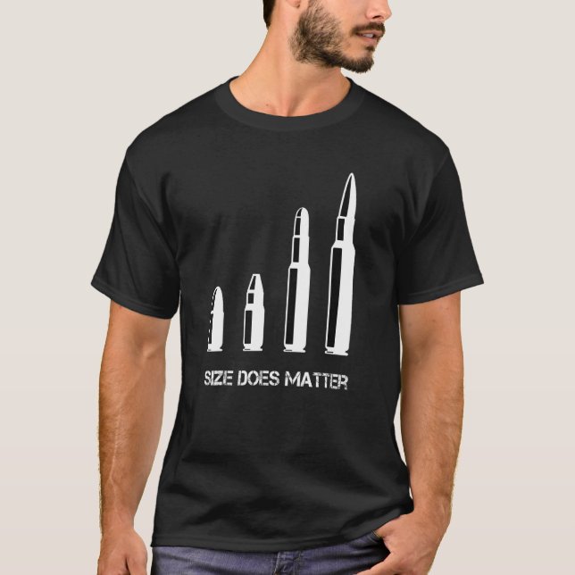 T-shirt Ammo & Gun Size Matters Bulles & Cannon (Devant)