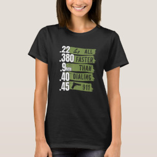 T-shirt Ammo I 22 380 9mm 40 45 Toutes Plus Rapides Que La
