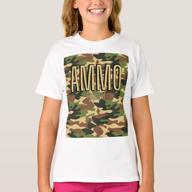 T-shirt AMMO Vêtements Classique Armée d'impression T-shir (Devant)