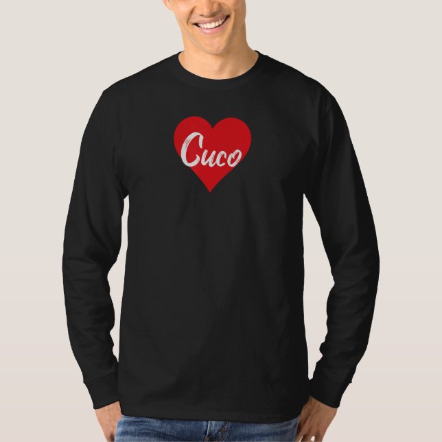 T-shirt Amo a Cuco Primer Nombre Yo Corazón (Devant)