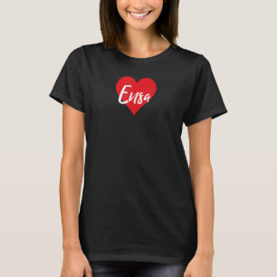 T-shirt Amo A Ensa Primer Nombre Yo Corazón