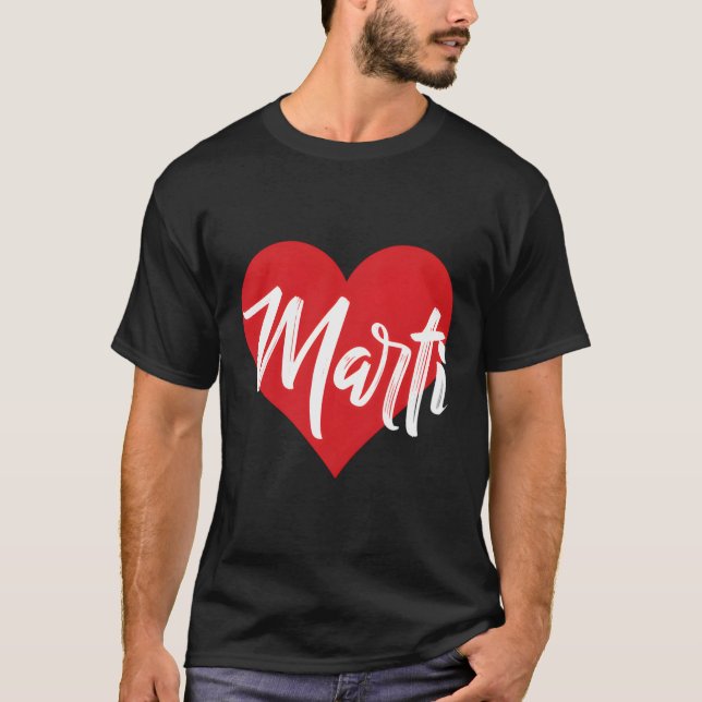 T-shirt Amo A Marti Primer Nombre Yo Corazã N (Devant)