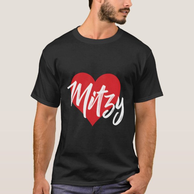 T-shirt Amo A Mitzy Primer Nombre Yo Corazã N (Devant)