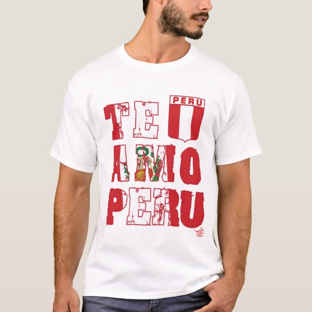 T-shirt AMO Pérou (longtemps/lumière) - de Te étiquette (Devant)
