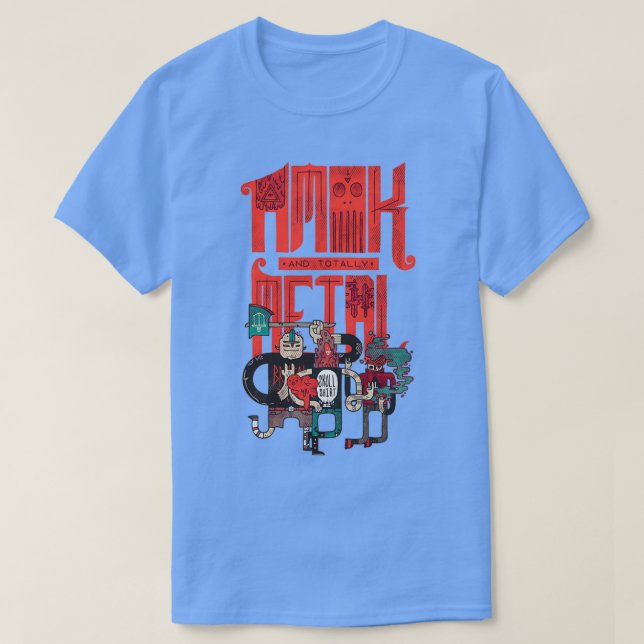 T-shirt Amok et entièrement métallique (Design devant)