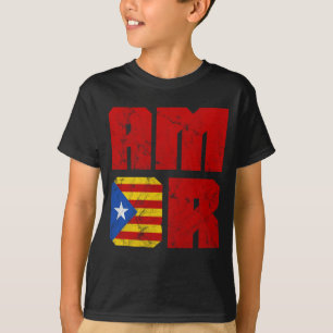 T-shirt Amor Catalan Love, Catalogne Estelada Drapeau