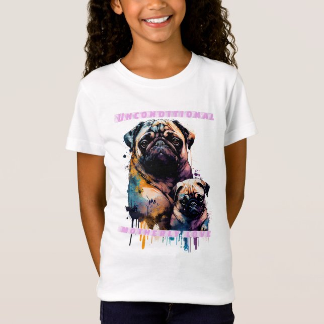 T-Shirt Amor de madre carlin - Amor maternel inconditionne (Devant)
