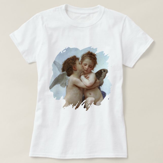 T-shirt Amor et Psyche comme Enfants / Angels Premier bais (Design devant)
