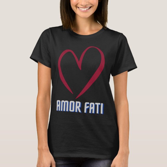 T-shirt AMOR FAT Friedrich Nietzsche Aimez votre destin ph (Devant)