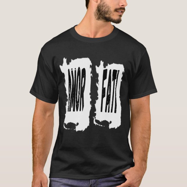 T-shirt Amor Fati - Cuddling Kitten And Puppy In Sunset  (Devant)