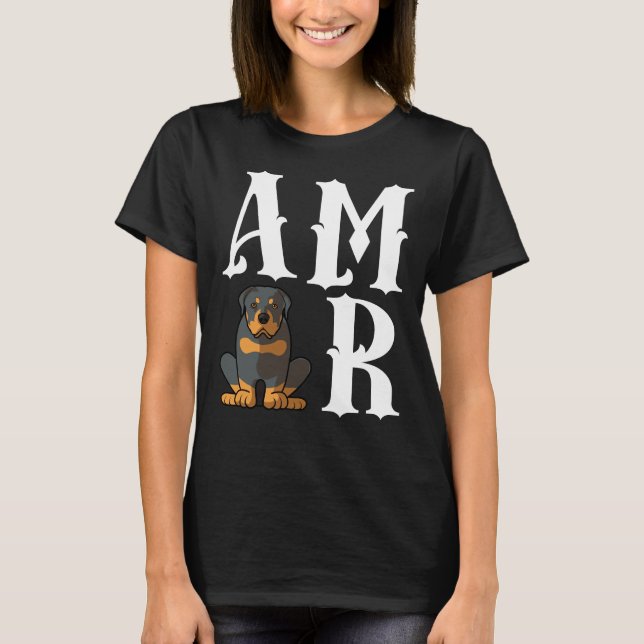 T-shirt Amor Love Rottweiler Chien Maman (Devant)