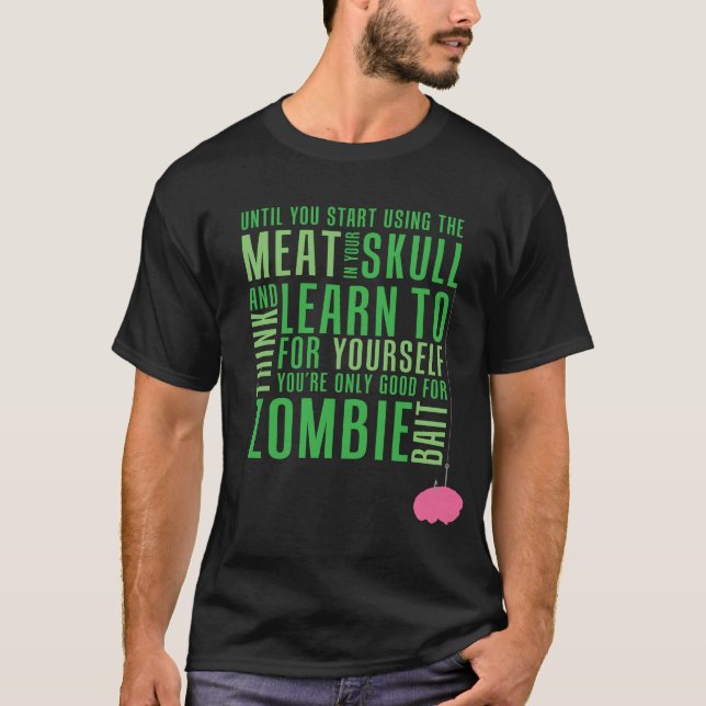 T-shirt Amorce de zombi (viande foncée) (Devant)